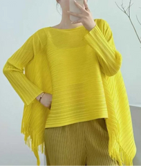 Travel Plissé Batwing Top