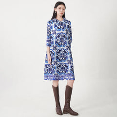 Luxury Plissé Geometric Dress