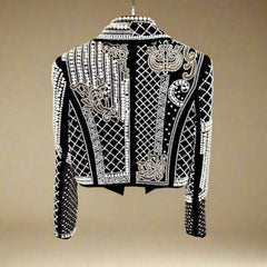 Luxury Pearl Beaded Crop Jacket