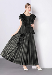 Japanese Plissé 2-Piece Skirt Set