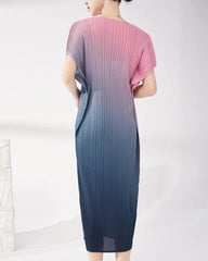 Travel Plissé Ombre Dress