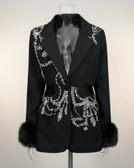 Couture Crystal Blazer Jacket