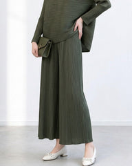 Luxury Pleated Palazzo Trousers