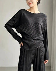 Couture Wide-Leg Plisse Set