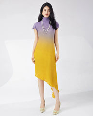 Asymmetrical Pleated Dress