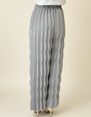 Luxury High-Waist Plissé Pants