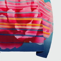 Floral Plissé Sculptural Top