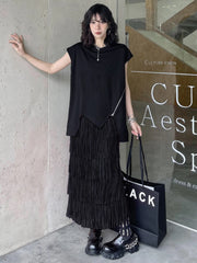 Luxury Fringe Midi Skirt