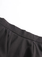 Floral Pleated Basque Waist Skirt