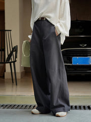 Women's Casual Elegance Luxe Pleated Wide Leg Pants