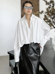 Luxury Poplin Balloon Blouse