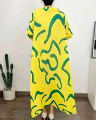 Luxury Plisse Kaftan Dress