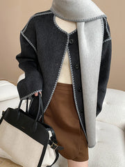 Luxury Wool-Blend Jacket & Scarf