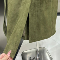 Genuine Sheepskin Suede Coat