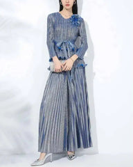 Luxury Formal Pleated Pants Set
