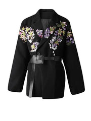 Floral Embroidered Oversized Blazer
