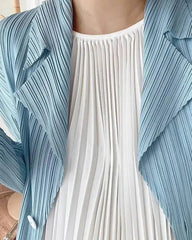 Tailored Plisse Duster Coat