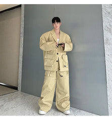 Men's 2 Piece Cargo Convertible Pants & Shorts Set