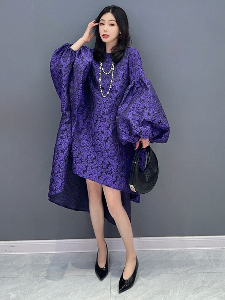 Modern Luxe Oversized Sleeve Floral Dress
