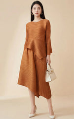 Elegant Pleated Skirt Set