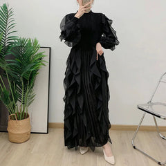 Truly Plissé Ruffle Dress