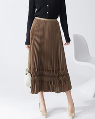 Luxury Sculptural Plisse Skirt