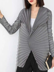 Luxury Plissé Pleat Cardigan