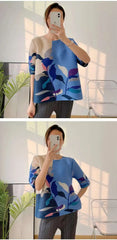 Truly Plissé Floral Blouse Top