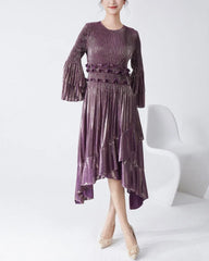 Luxury Ruffle Pleated Dress