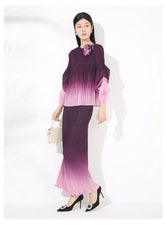 Luxe Japanese Pleated Two-Piece Set