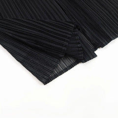 Lightweight Plisse Open-Front Cardigan
