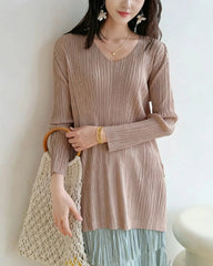 Dressy Sculptural Pleated Top
