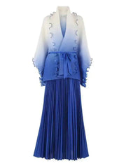 Chic Pleated Modest Skirt Set