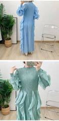 Truly Plissé Ruffle Dress