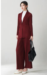 Luxury Plissé Blazer & Trousers