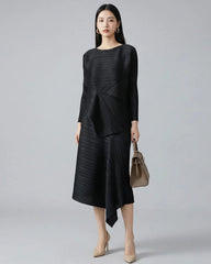 Elegant Pleated Skirt Set