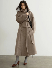 Luxury Wool-Blend Longline Coat