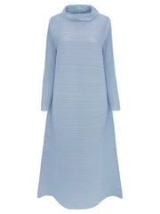 Luxe Pleated Mock Neck Dress
