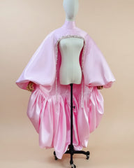 Luxury Beaded Floor-Length Cape