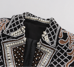 Luxury Pearl Cropped Blazer