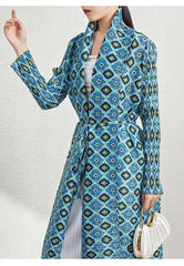 Geometric Pleats Trench Coat