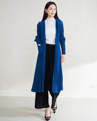 Luxury Hooded Pleated Coat