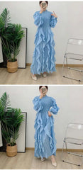 Luxurious Plissé Ruffles Dress