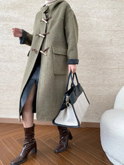 Women's Classic Wool Blend Duffle Coat