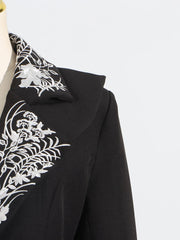 Luxury Floral Embroidered Blazer