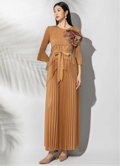 Japanese Plissé Floral Dress