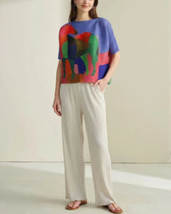 Artistic Cropped Pleated Top