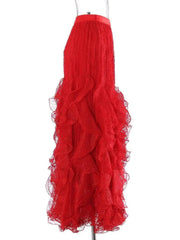 Luxury Ruffled Tiered Maxi Skirt