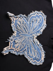 Luxury Butterfly Appliqué Hoodie