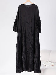 Luxury Crinkled Pleated Dress